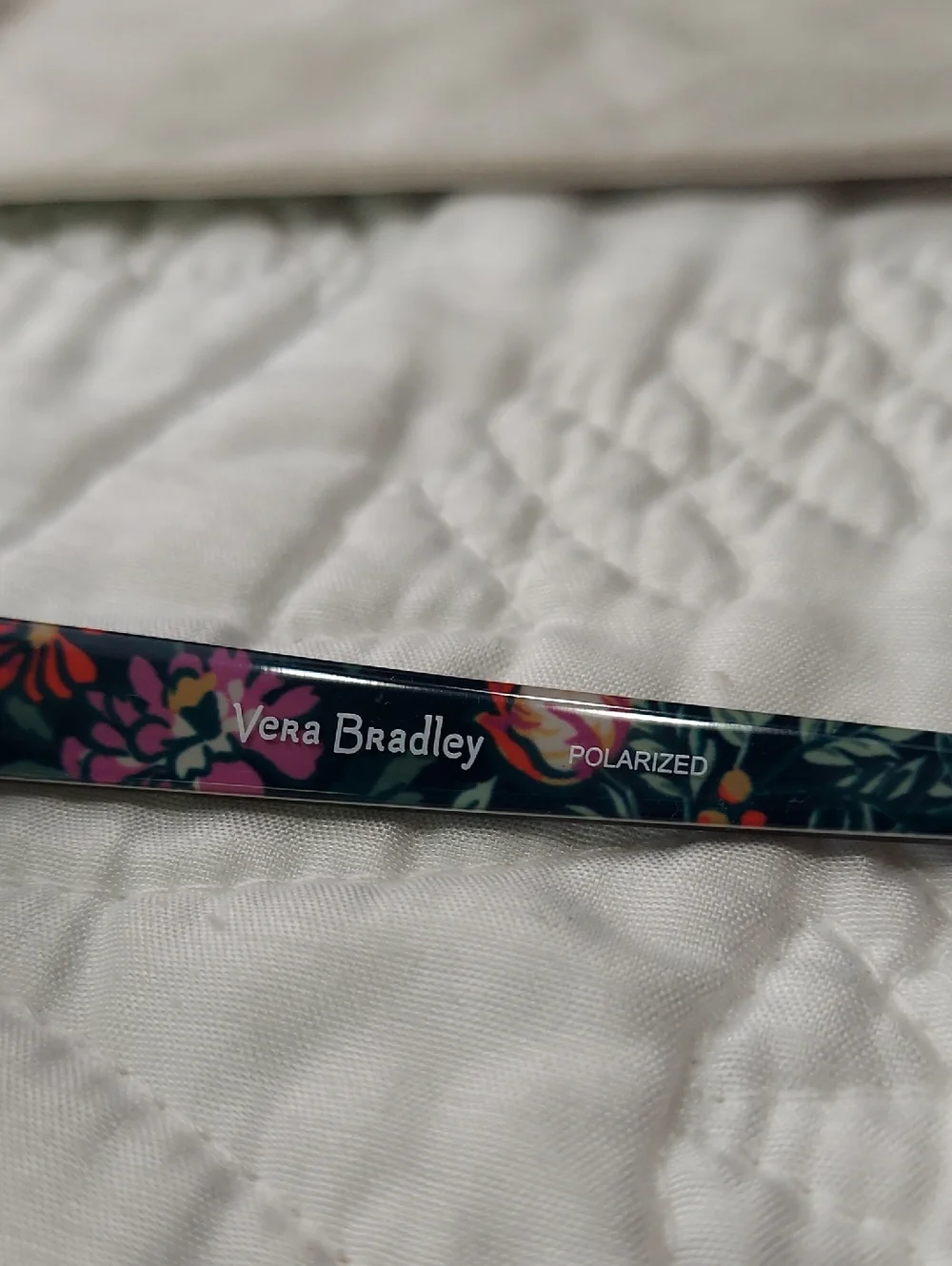🆕 Vera Bradley Brown Tortoiseshell Polarized Sunglasses with Floral Arms NEW